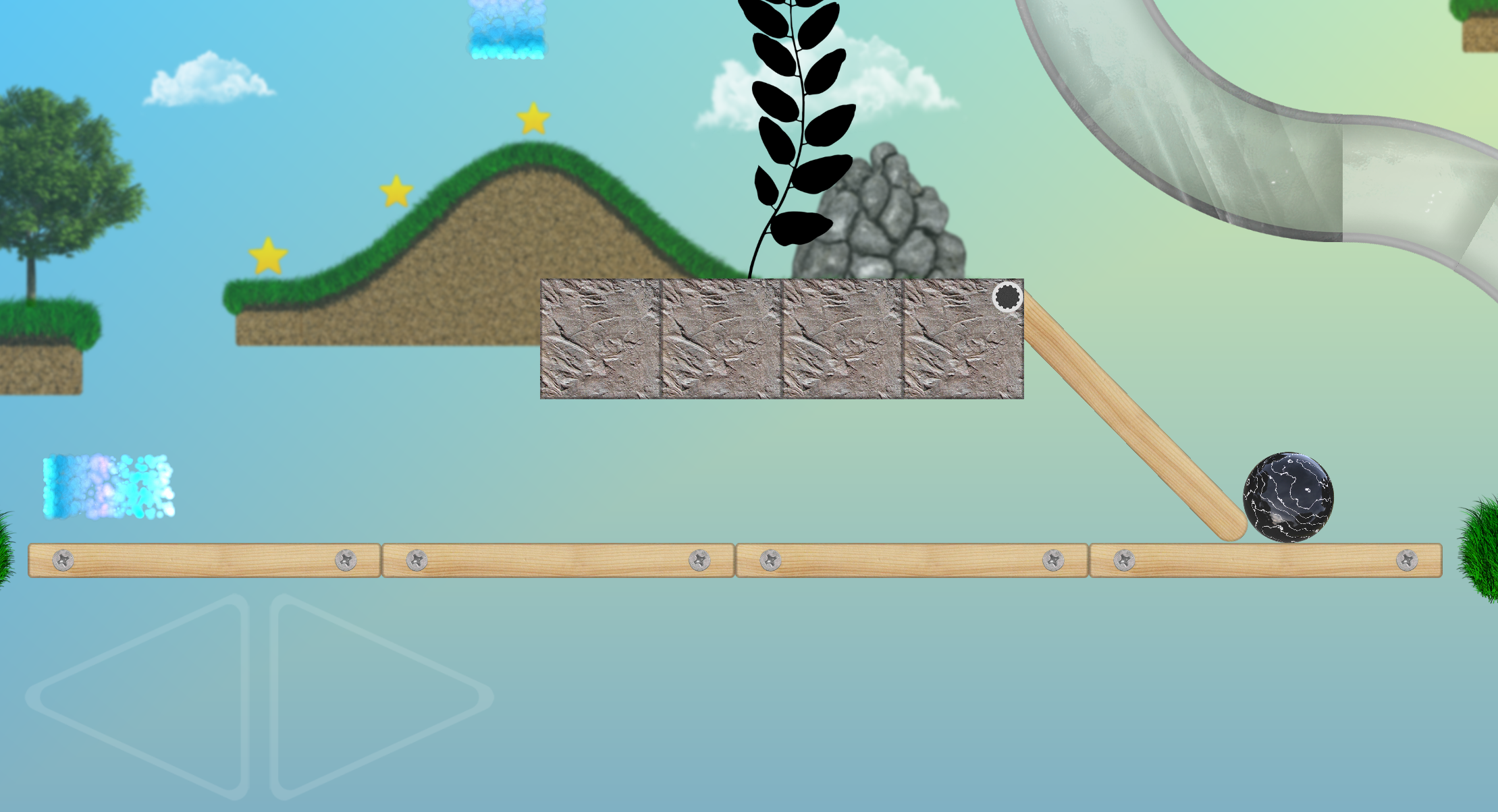 Ancient Machines level with coins and rotating platforms